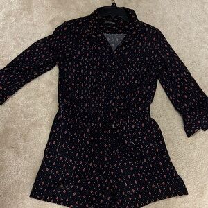 Banana Republic Navy & Pink Jumpsuit